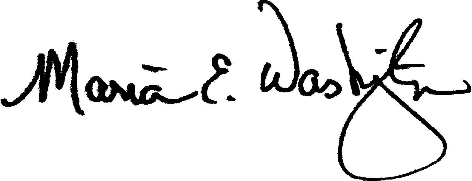 Marian Washington signature